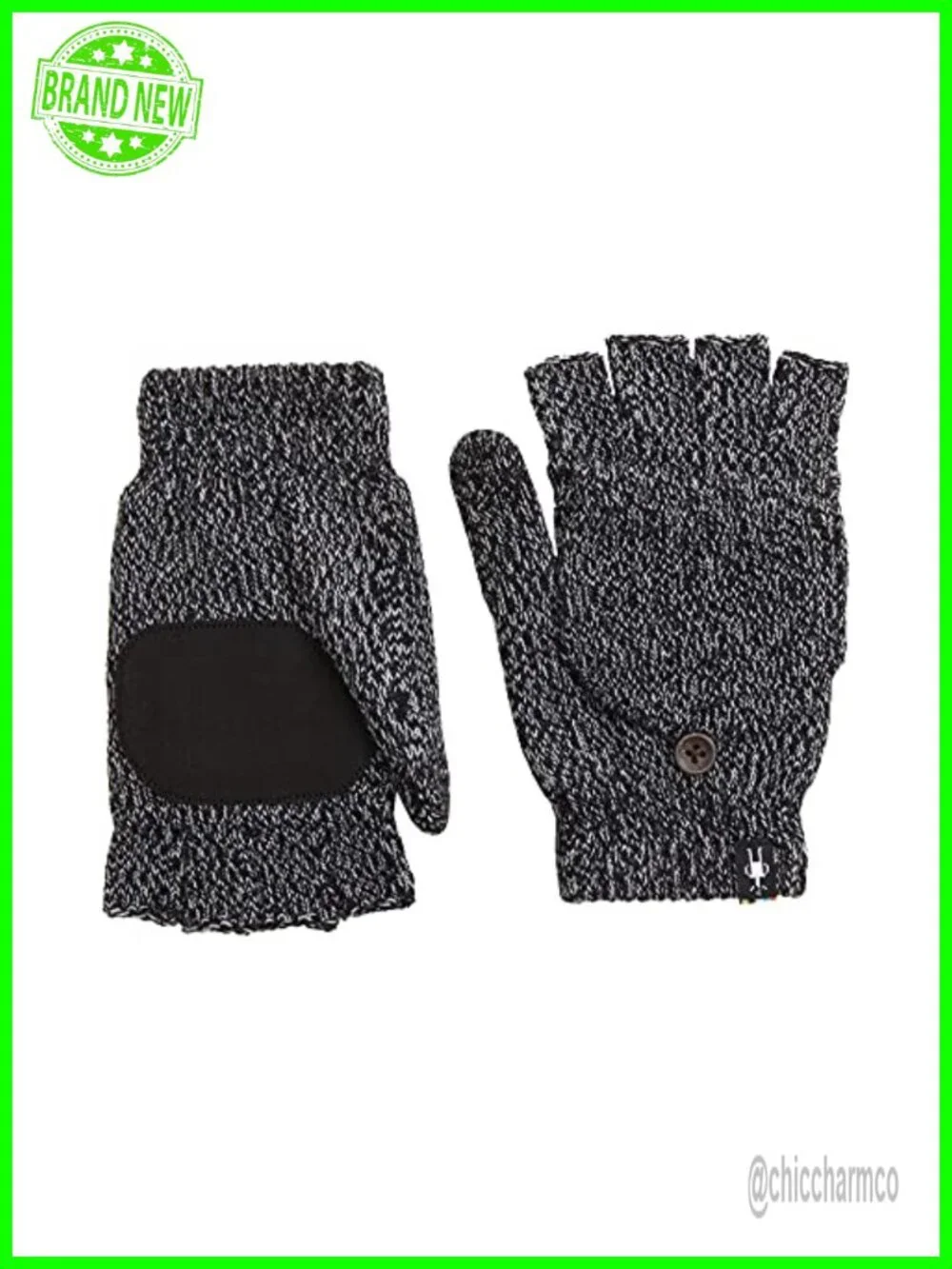 Merino Wool Flip Mitts with Touchscreen Thumbs, Unisex